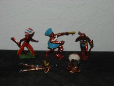 Lot of 5 Johillco Lead Toy American Indian Figures #2