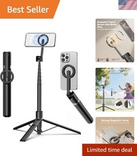 Compact 68" Tripod with Magnetic Holder Remote Ideal for Travel and Vlogging