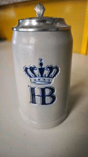 Bierkrug Hofbräu München Zinndeckel (kein Mindestpreis)