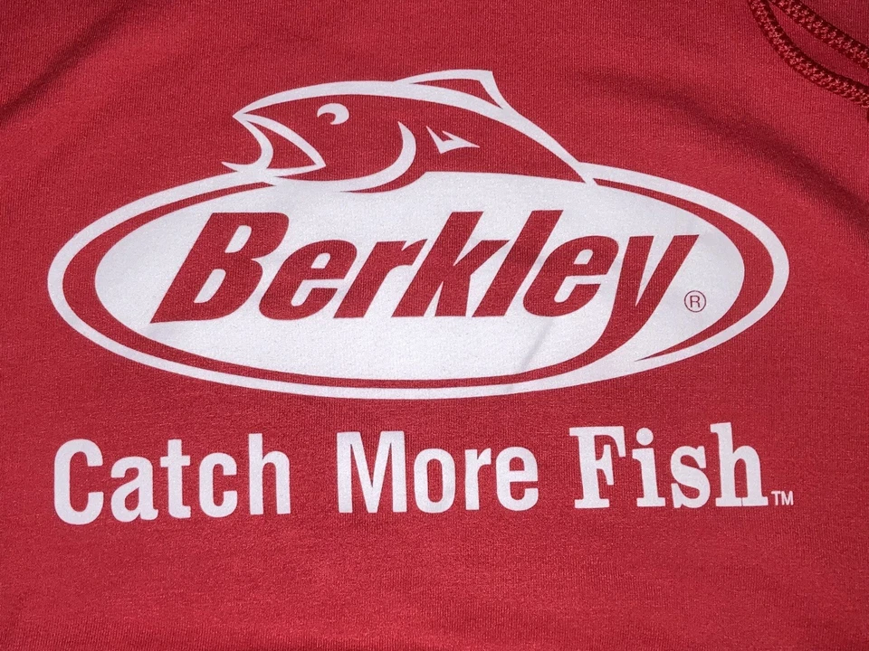 Camisa de pesca Berkley Catch More Fish XL roja con capucha manga larga para hombre, LEER Foto 4 de 4