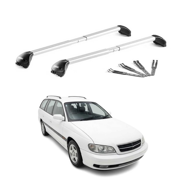 DachträGer GrundtäGer FüR Opel Omega A Kombi 1986-1993 100Kg Alu Grau 2X ABE-image
