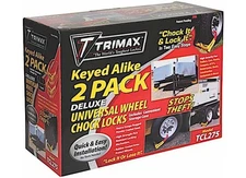 Trimax TCL275 Wheel Chock Lock Keyed Alike 2-Pack - Medium