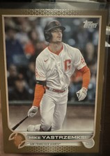 2022 Topps S1 - Mike Yastrzemski #103 Gold Name Misspelled as Yastrzemksi /2022