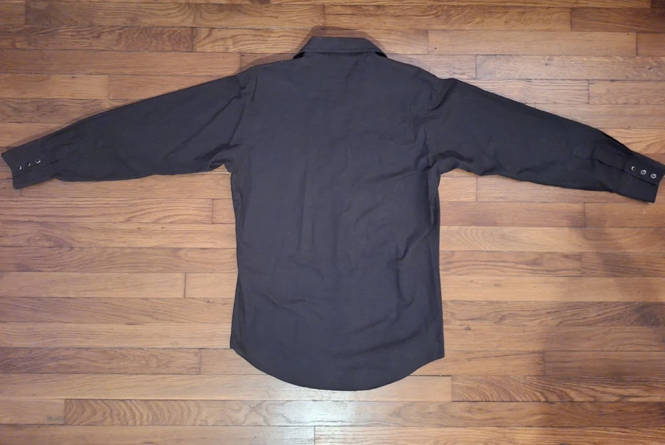 Camisa Western Vintage Ely Cattleman Manga Larga Perla A Presión - Negra - Talla Mediana Foto 4 de 4