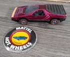 Hot Wheels Redline Magenta Carabo Vintage Diecast Car With Metal Badge
