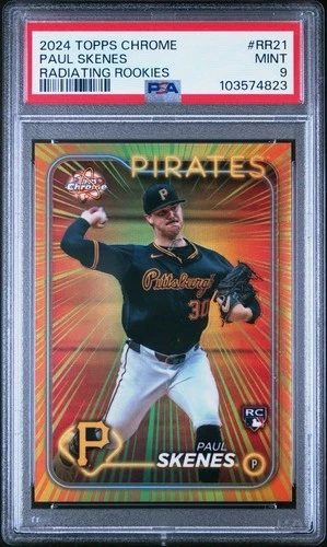 2024 Topps Chrome Update PAUL SKENES Radiating Rookies RC #RR-21 PSA 9