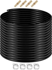 328 FT Self Sinking Aeration Hose,3/8 in Weighted Pond Aerator Tubing w/Clamps