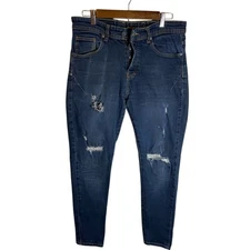Diesel DNA SS21 Button Fly Jeans Men’s W32 Slim Straight Distressed Ripped  