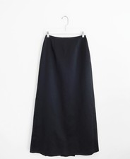Vintage 90s 00s Y2K Nicole Miller Black Satin Maxi Skirt size 4