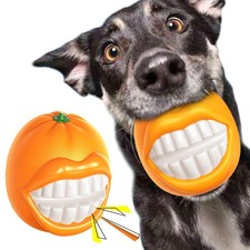 Large Size Orange Squeaky Dog Toy for Medium/Large Dogs Breed Aggressive Chew...