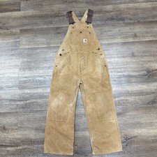 Kids Carhartt Overalls RN13706 Size Infant Sz 8 Beige 100 Cotton
