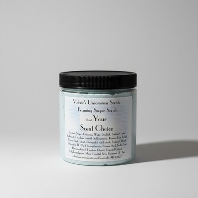 Vanilla Sugar Waffle Cones Scented Foaming Soap Cleansing Sugar Scrub Large 8oz
