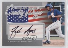 2011 ITG Heroes and Prospects Country of Origin Silver /40 Jordan Akins Auto qf6