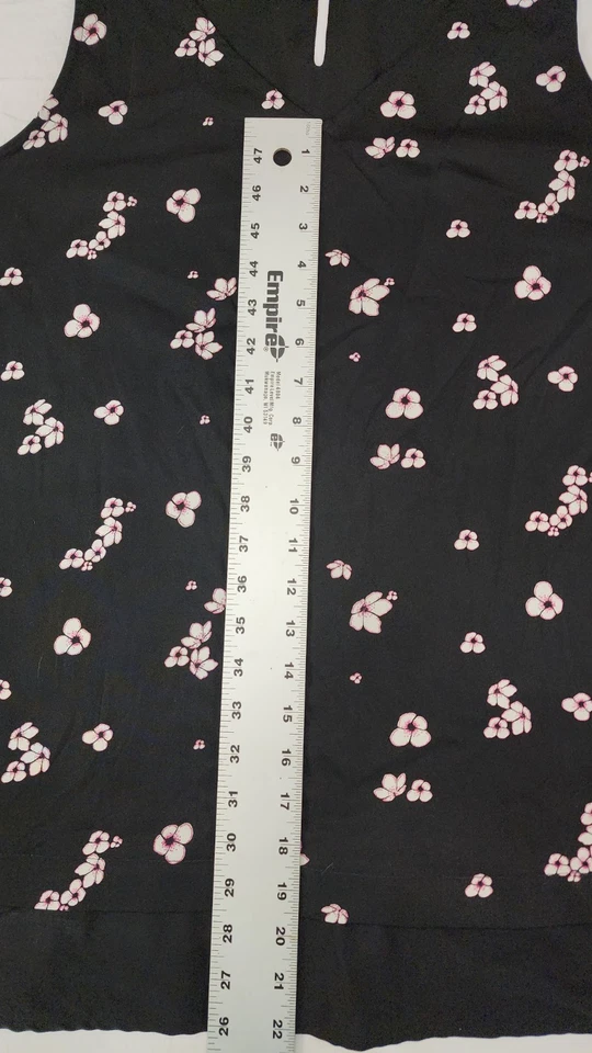 Top sin mangas floral Attention XL negro para mujer Foto 4 de 4