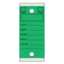 VERSA-TAGS Self Protecting Key Tags Solid Green Color