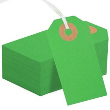 150PCS Colored Blank Shipping Tag, 2 3/4 x 1 3/8 inches Manila Label Tags with S