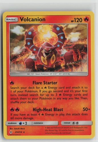 Volcanion Holo Rare Holo SM10 25/214 NM