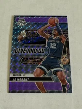 24-25 Mosaic Purple Prizm Give And Go #3 Ja Morant Serial #7/175 Grizzlies