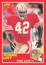 Ronnie Lott, 1989 Score, #215, San Francisco 49ers