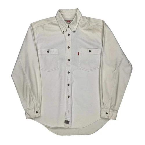 Levis Denim Shirt - Large White Cotton