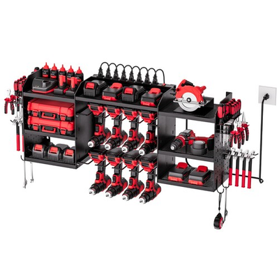 #ad VEVOR Power Tool Organizer with Charging Station 8 Outlets Drill Storage Rack $61.99
