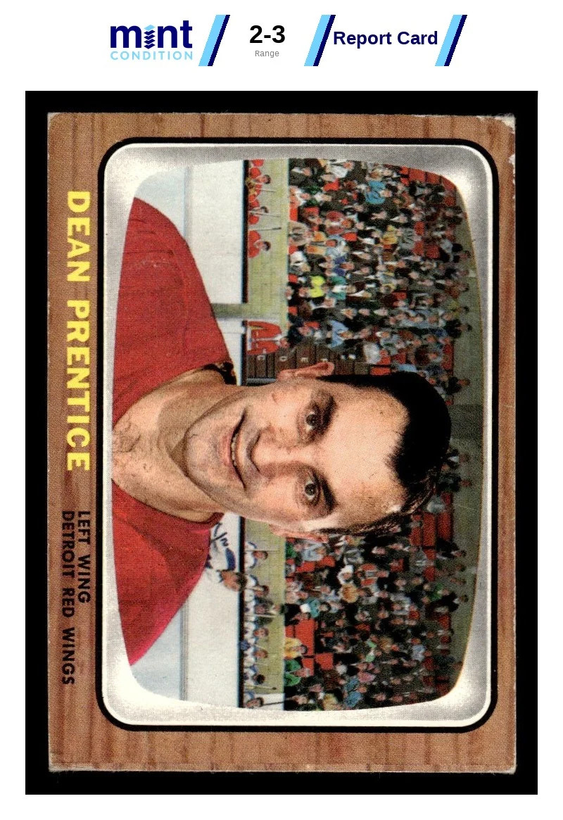 Dean Prentice #45 Hockey Cards 1966 Topps trading card — raw and PSA graded price guide