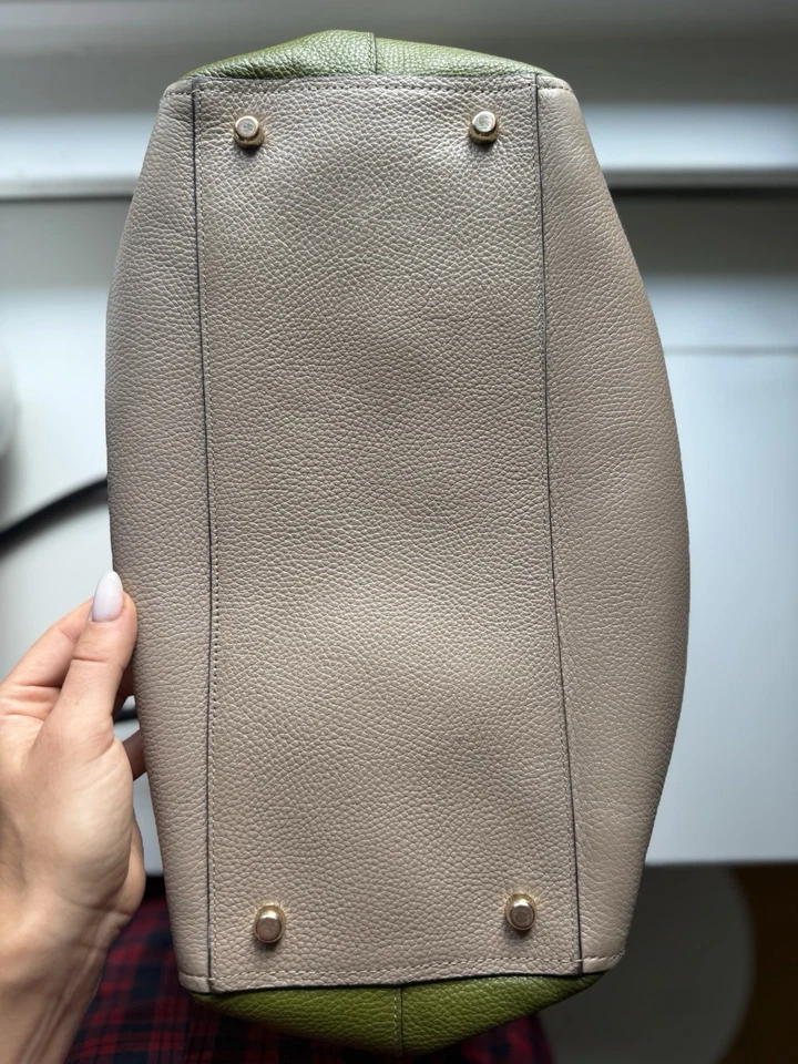 Cartera COACH Swagger - Bloques de colores de cuero granulado (piedra y lima) - herrajes dorados Foto 4 de 4