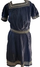 Victorian Edwardian Antique Bathing Swimming Costume Nautical Swim Dress 40