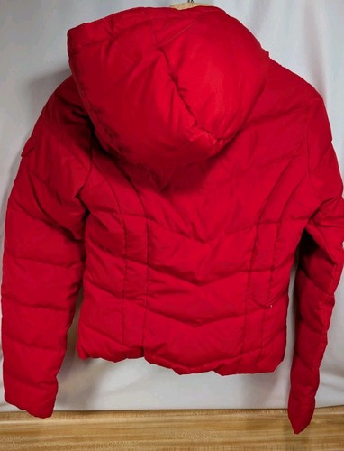 Hollister Feather Down Jacket Puffer Red Size Small - Picture 2 of 10