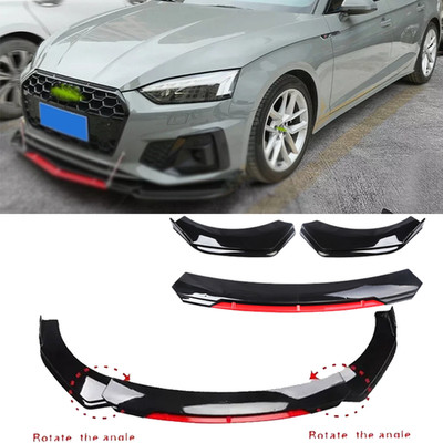 For AUDI A3 A4 A5 A6 B6 B7 Front Bumper Lip Spoiler Splitter Body Kit