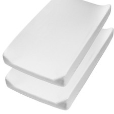 HonestBaby Organic Cotton Changing Pad Covers Set of Two , Bright White, One...