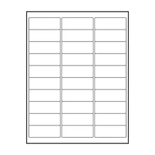 White Address Sticker Labels – 2.625" x 1" – Laser/Inkjet Compatible – (30 pe...