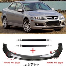 Carbon Fiber Style For Mazda 6 05-08 Front Bumper Lip Splitter Spoilerstrut Rod Carbon Fiber Style For Mazda 6 05-08 Front Bumper Lip Splitter Spoilerstrut Rod