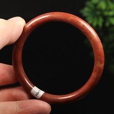 59mm Certified Grade A 100% Natural Red Brown Jade Bracelet Bangle AS31223