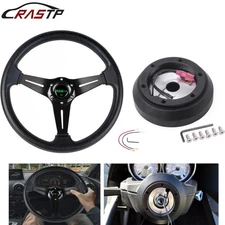 14"Steering Wheel+Aluminum Short Hub Adapter Kit 160H for Mazda Miata Rx-7 Rx-8