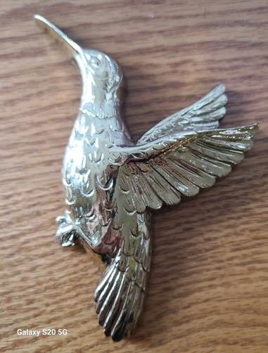 Vtg 1985 Homco Hummingbirds Wall Art Décor Gold Plastic 7669 Broken Tabs USA - Picture 7 of 19