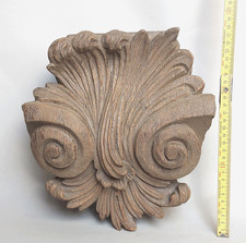 Massive Wand Konsole Barock Stil Eiche Holz Sockel für Figur Statue alt antik