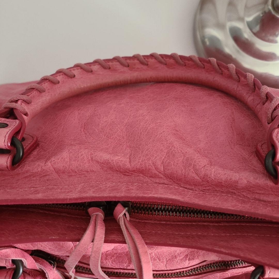 Balenciaga The City Bag 115748 Pink Leather 2Way Tote Shoulder Y2K thumbnail 16