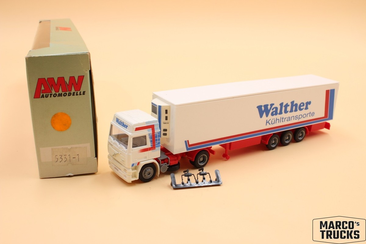 AWM Volvo F12 refrigerated semi-trailer truck 