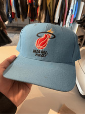 Vintage Miami Heat Twins Enterprise Snapback Hat New NBA Basketball Blue AS IS