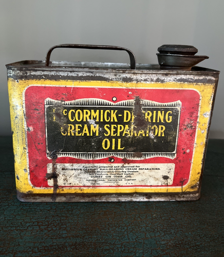 ANTIKE 1926 McCORMICK HIRSCH SAHNEABSCHEIDER ÖL 1/2 GALLONE DOSE - Bild 6 von 12