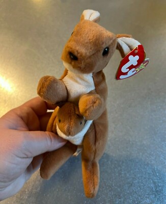 TY Beanie Baby Pouch Kangaroo W/Style Tag Retired   DOB: Nov. 6th, 1996  PVC