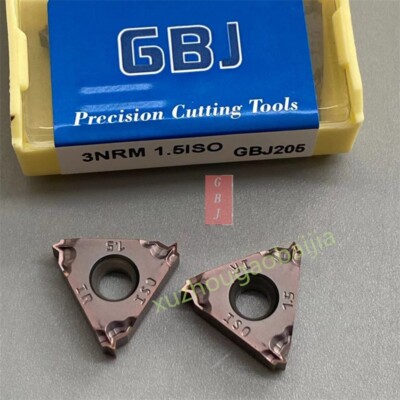 3NRM 1.5ISO GBJ205 10pc Carbide internal thread turning insert 16IR 1.5mm IC 3/8