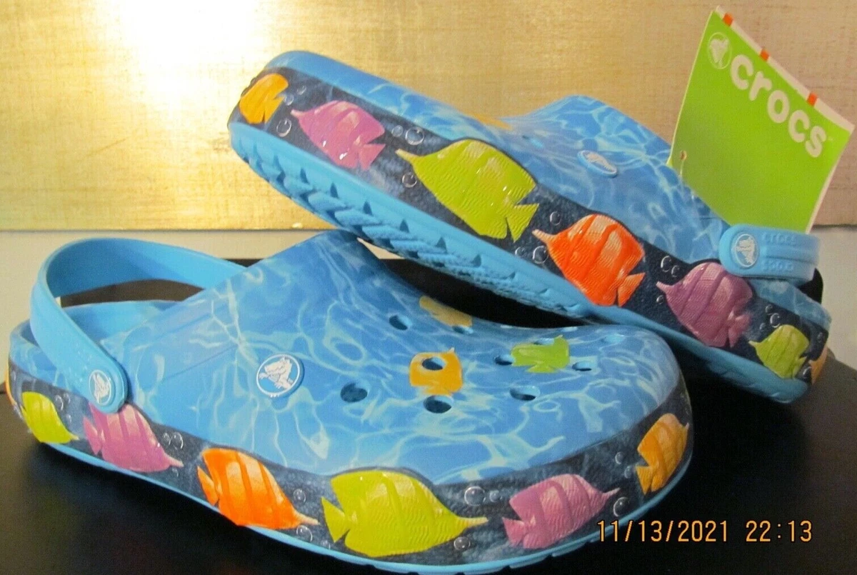 Light up fish crocs clearance