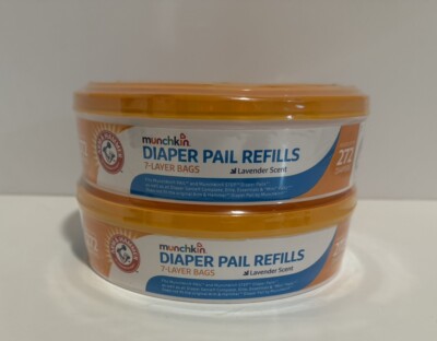 Munchkin Arm & Hammer Diaper Pail Refill Rings, 544 Count,2 Pack(272 Count Each)