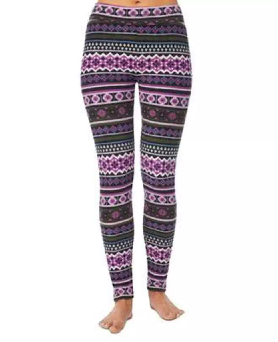 CUDDL DUDS Fleece Wear Fair Isle Leggings sz XL X-Large (18-20) Layers  Purple