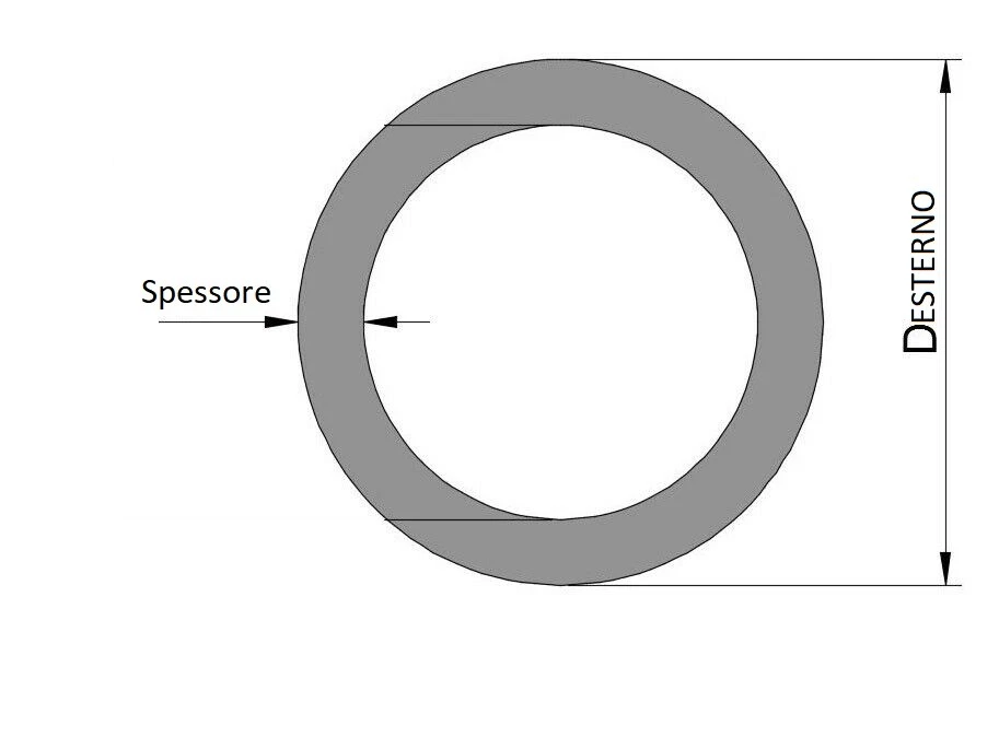 Profilo tubo tondo ZINCATO lungo 2 PEZZI DA 1.5 METRI - Immagine 4 di 4