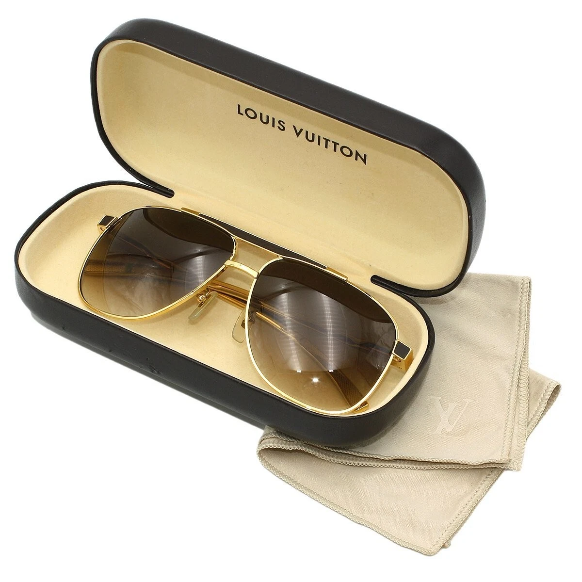 Louis Vuitton Attitude Sunglasses (Gold) : : Clothing & Accessories