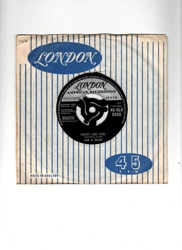 JAN AND DEAN HEART AND SOUL / MIDSUMMER NIGHT'S DREAM. UK 1961 ORIG 7". EX