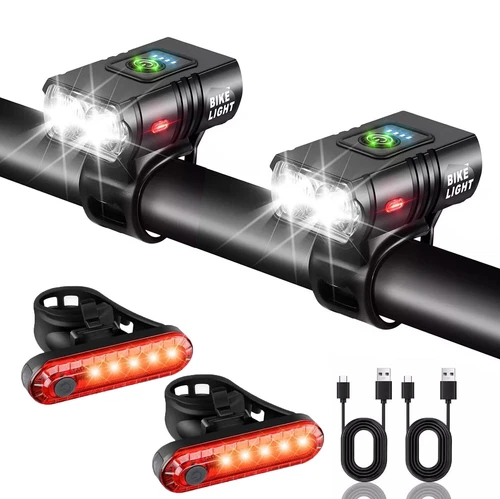 Fahrradlicht-Set extra helle LED 1000LUX kompatibel Lampe Scheinwerfer Rücklicht - Bild 14 von 14